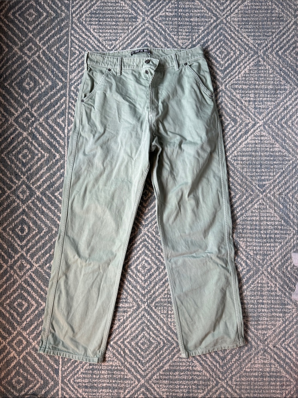 Jacquemus Relaxed Men’s Jeans in Sage Green